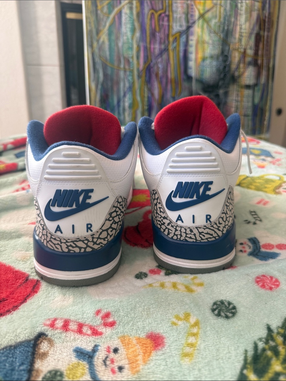 2016 Jordan 3 true blue White/Red/Blue Retro Style Sneakers
No box - Picture 4 of 7
